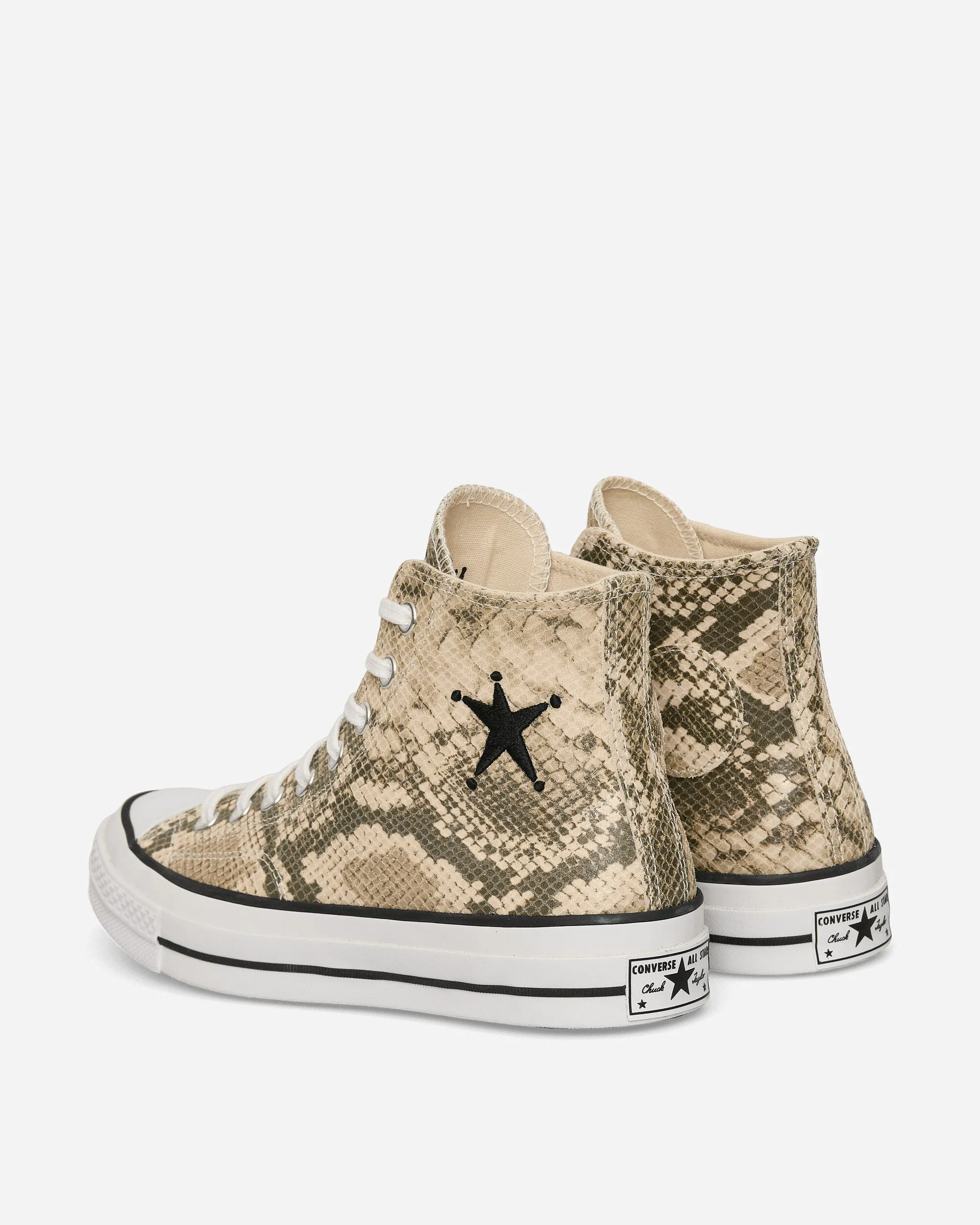 Stüssy Chuck 70 Sneakers en peau de serpent Gris / Noir / Aigrette