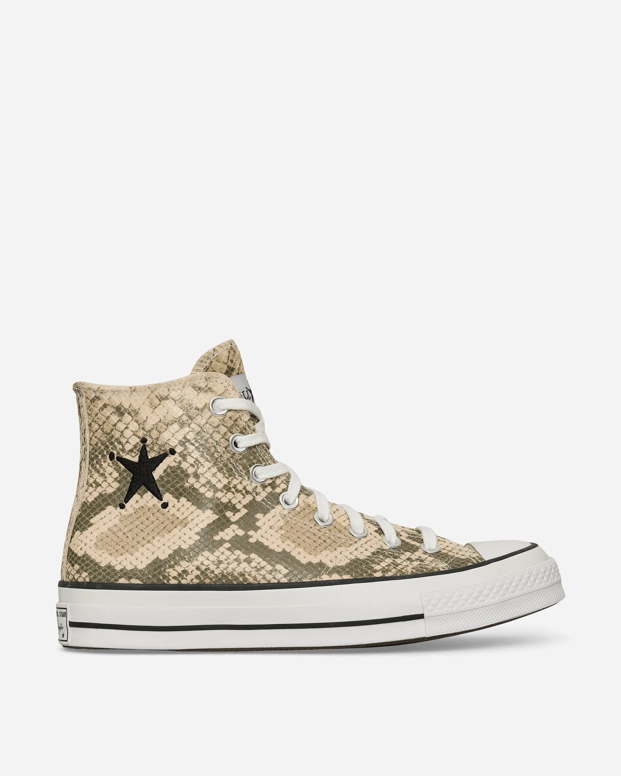 Stüssy Chuck 70 Sneakers en peau de serpent Gris / Noir / Aigrette