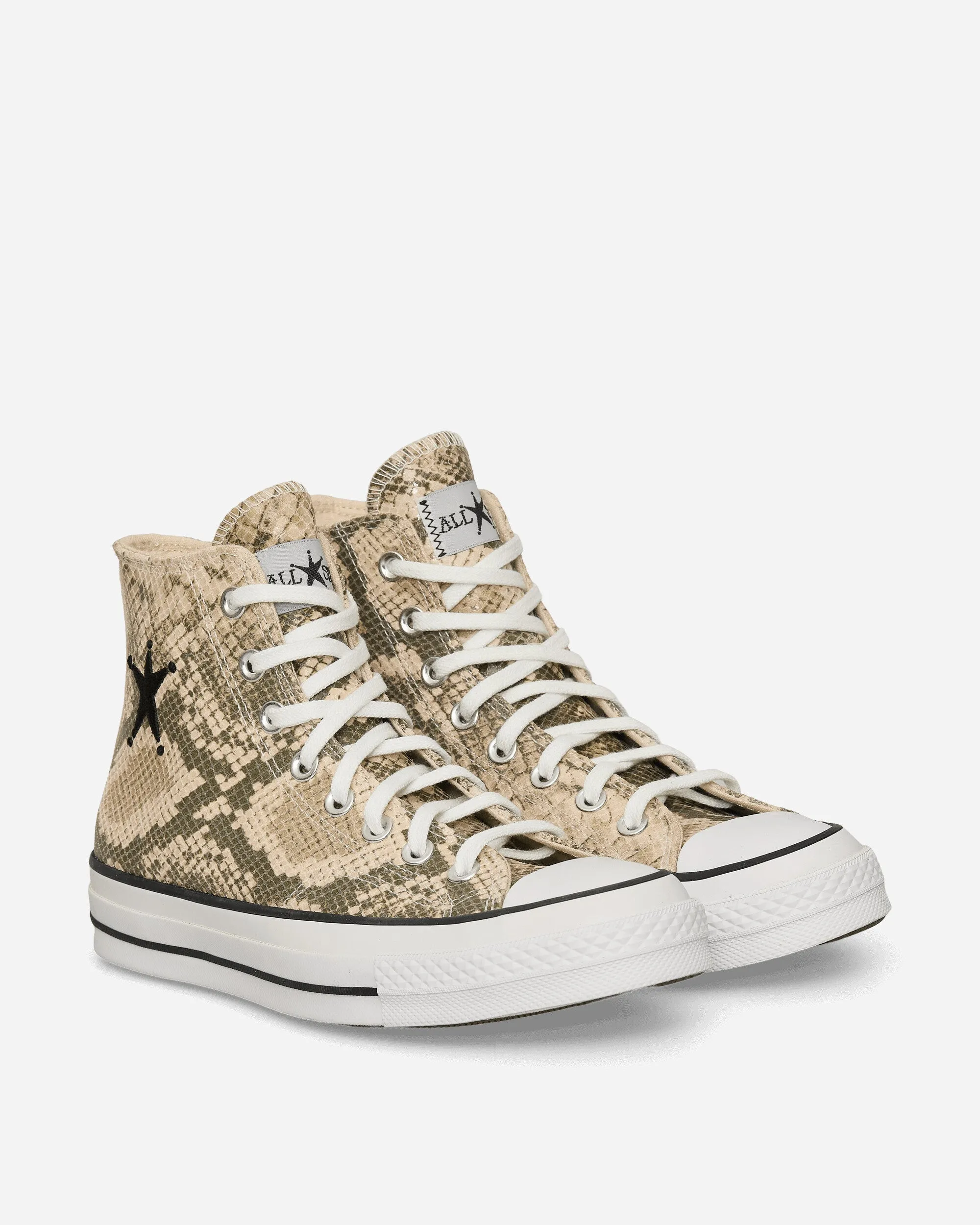 Stüssy Chuck 70 Sneakers en peau de serpent Gris / Noir / Aigrette