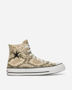 Stüssy Chuck 70 Sneakers en peau de serpent Gris / Noir / Aigrette