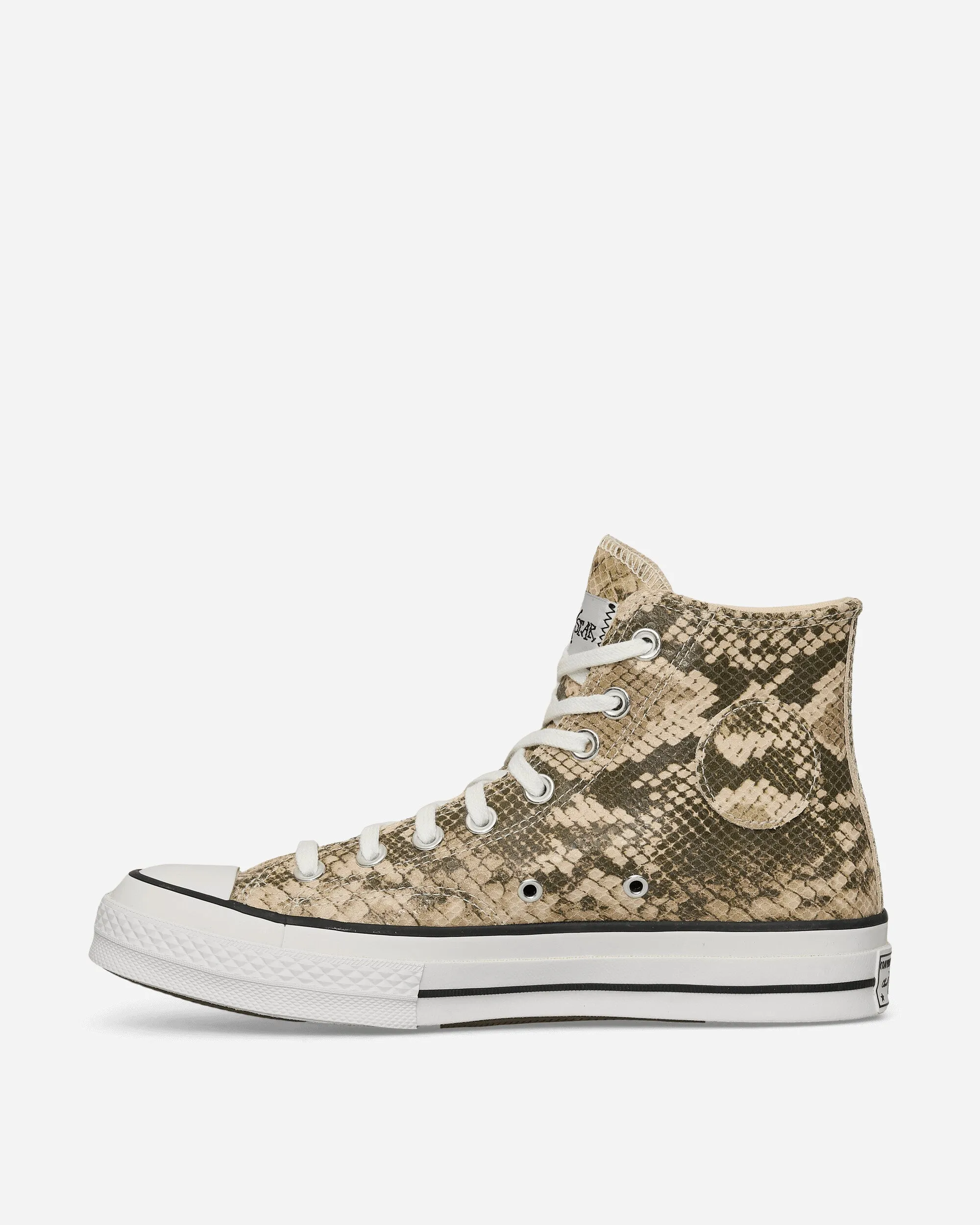 Stüssy Chuck 70 Sneakers en peau de serpent Gris / Noir / Aigrette