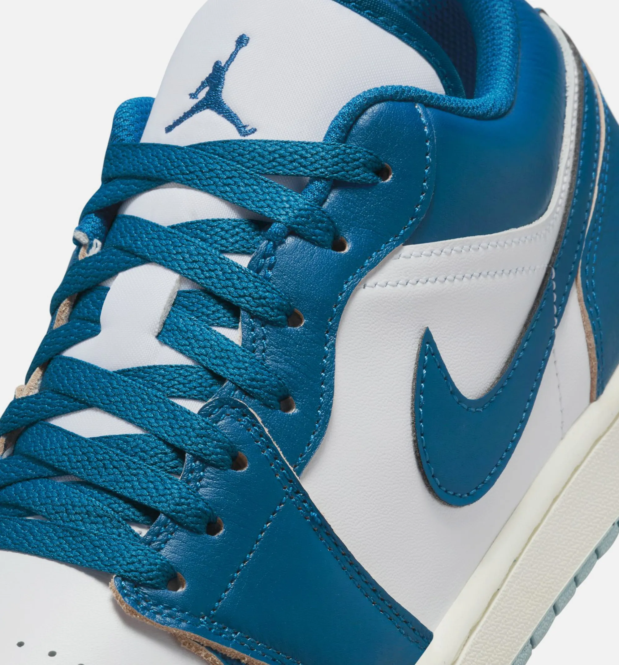 Stylish Slippers Air Jordan 1 Low Se Industrial Blue Mens Lifestyle Shoe - White/Blue Grey/Sail/Industrial Blue
