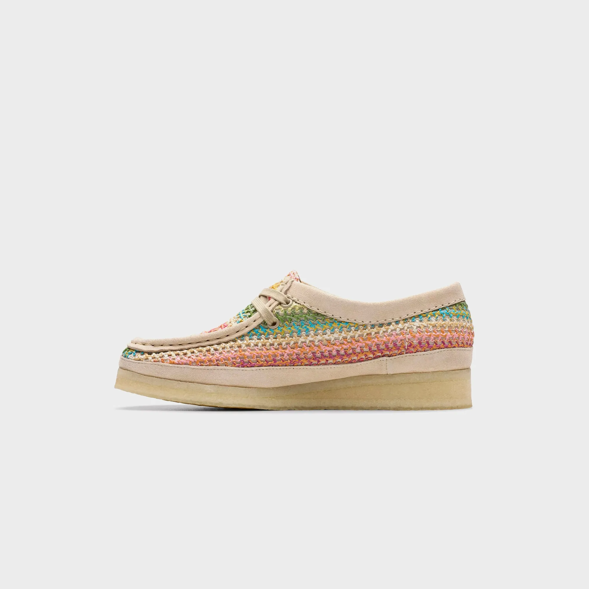 Clearance Sale Built to Perform Clarks Wallabee - Multicolor Raffia