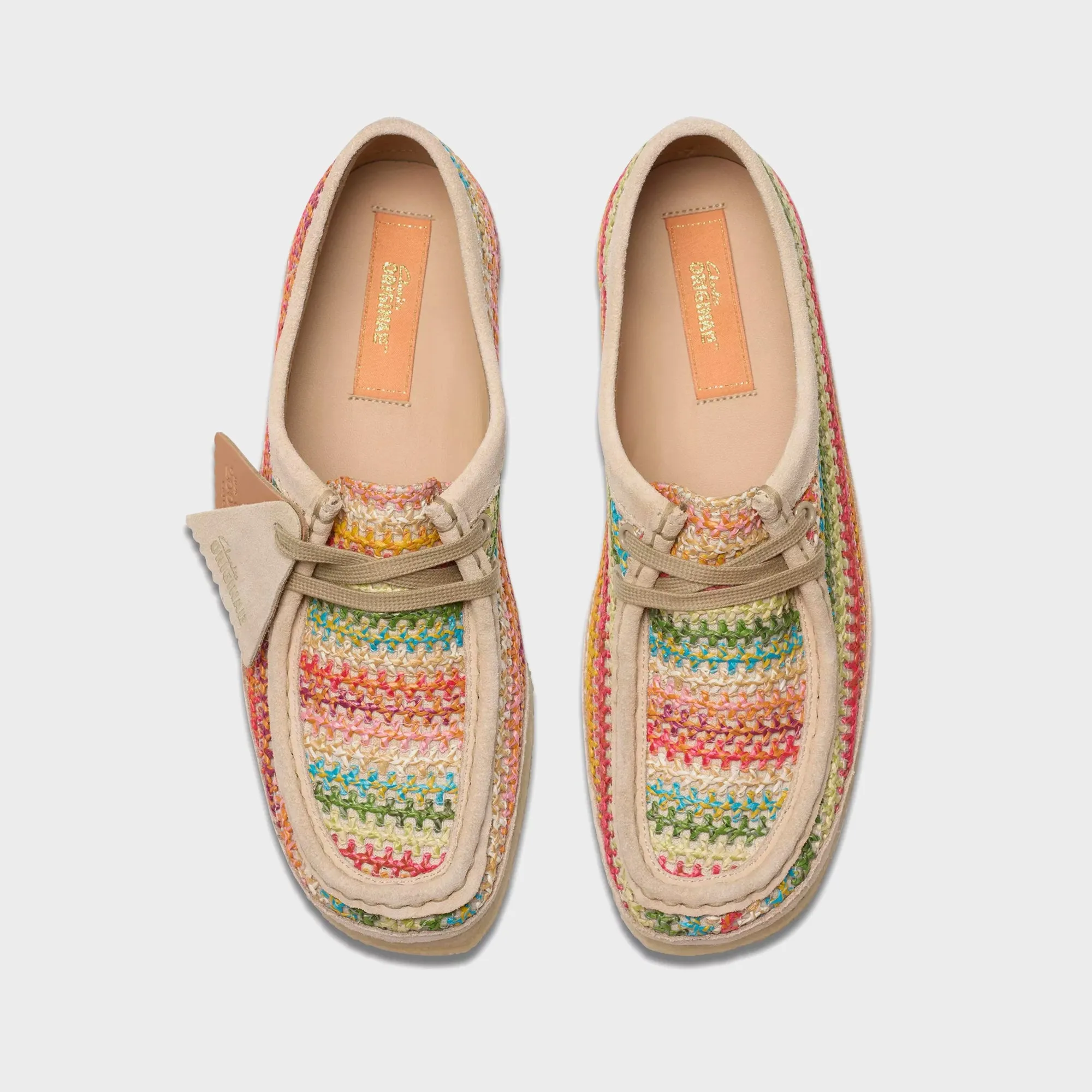 Clarks Wallabee - Multicolor Raffia Built to Move You Step into the Beat