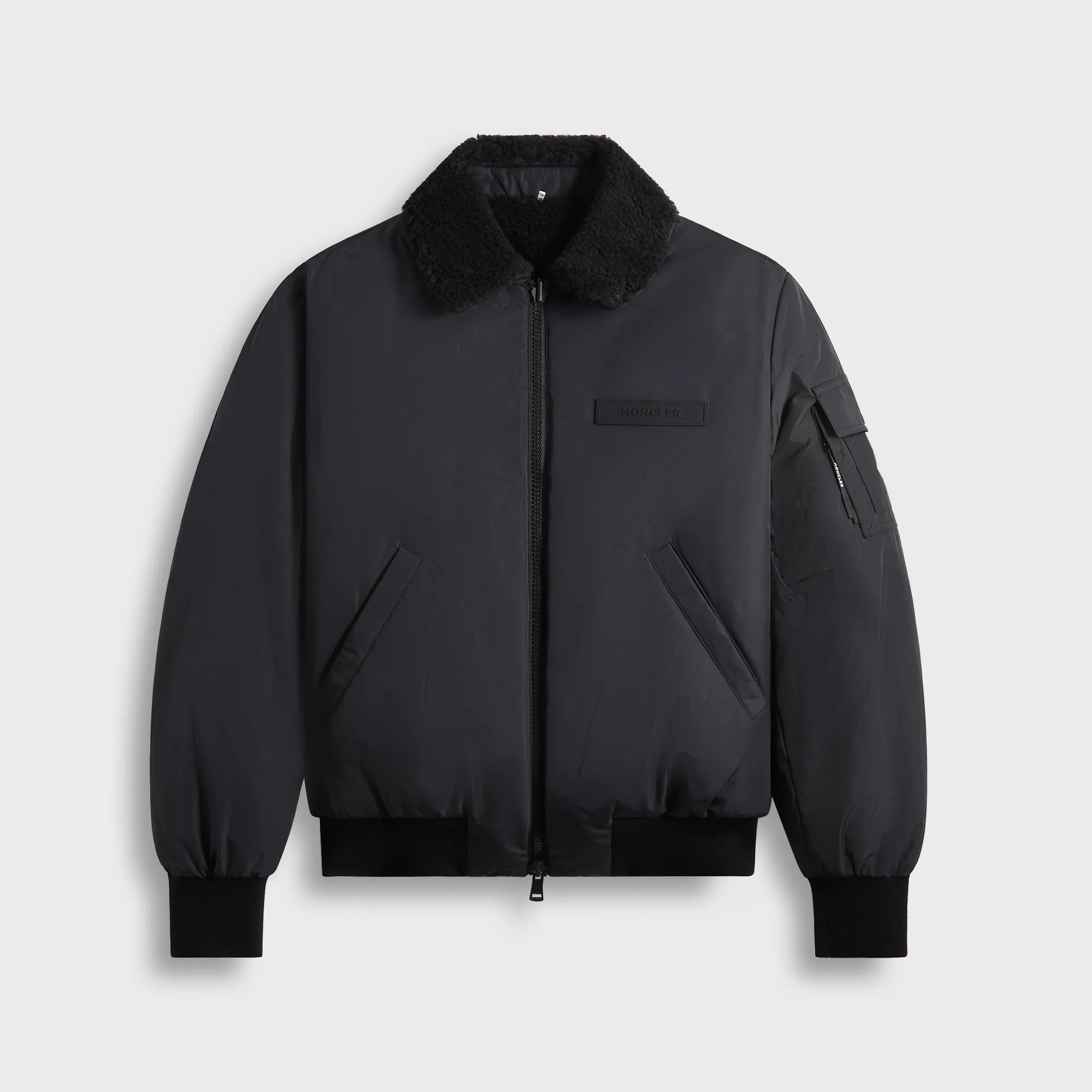 Lace Detail Moncler Maulevrier Bomber - Black