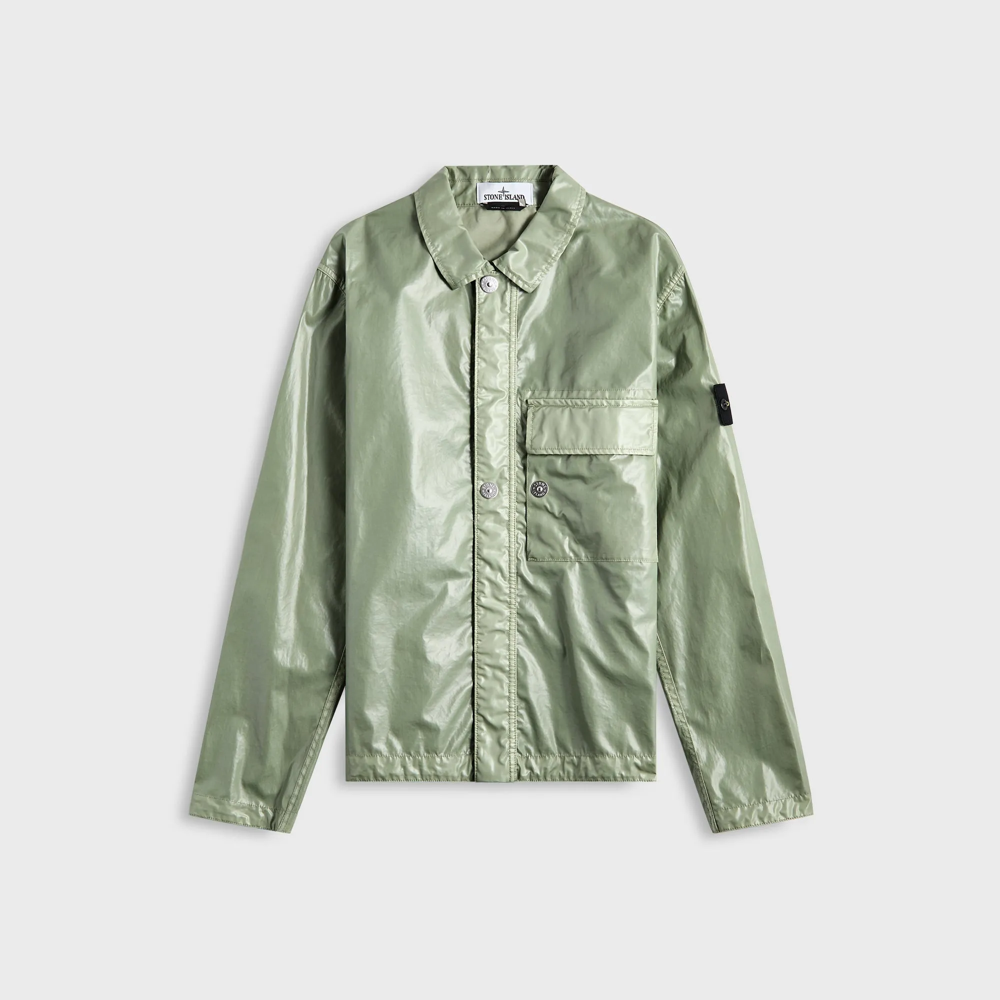 Stone Island Mussola Gommata-Tc Garment Dyed Jacket - Sage Multi Purpose Use