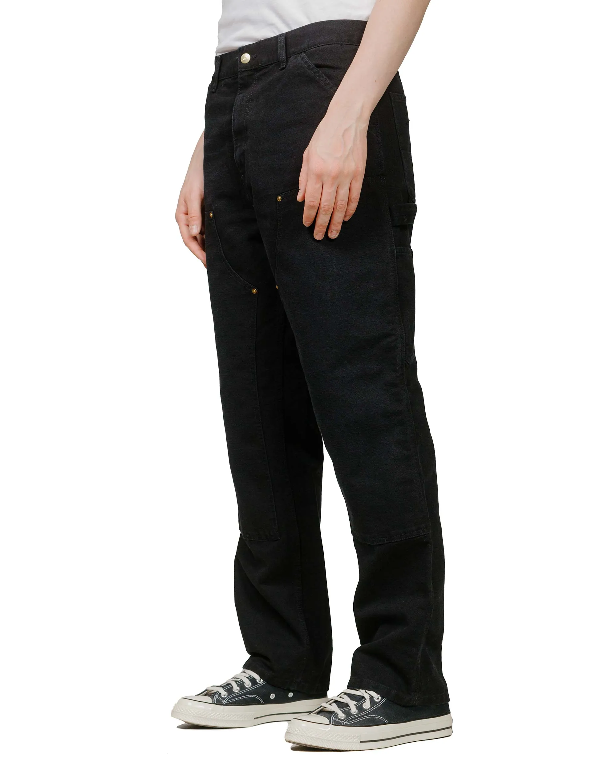 Thin Elastic Carhartt W.I.P. Double Knee Pant Black Aged Canvas