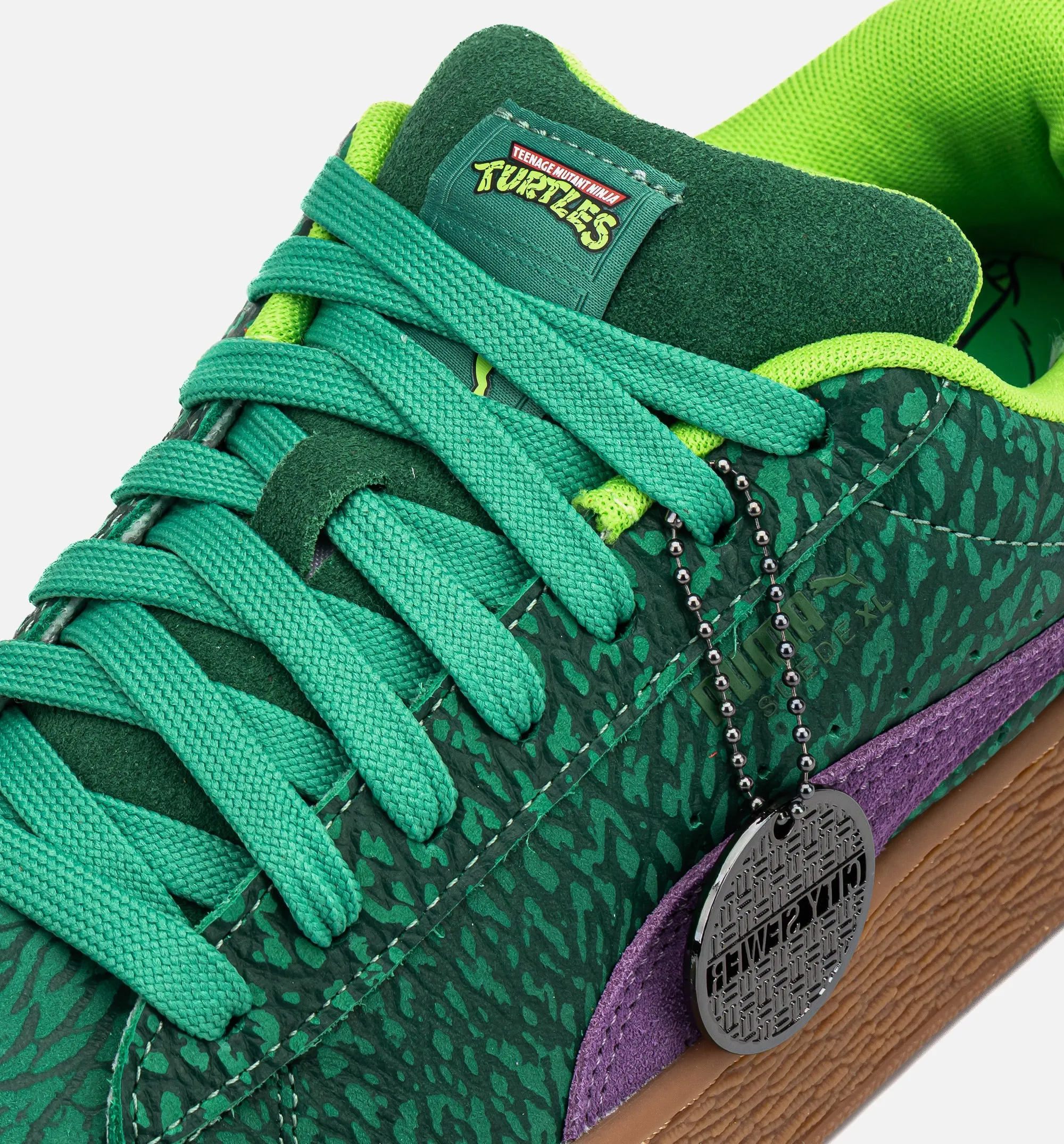 Suede Xl X Tmnt Mens Lifestyle Shoe - Vine/Green/Gum Wearproof Anti-Microbial Design