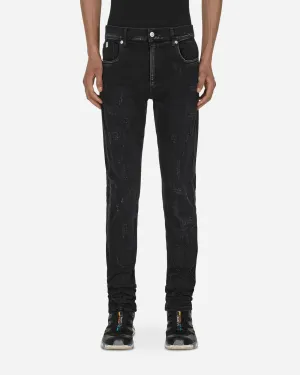 Super Skinny Treated Jeans Black Reinforced Toe Socks