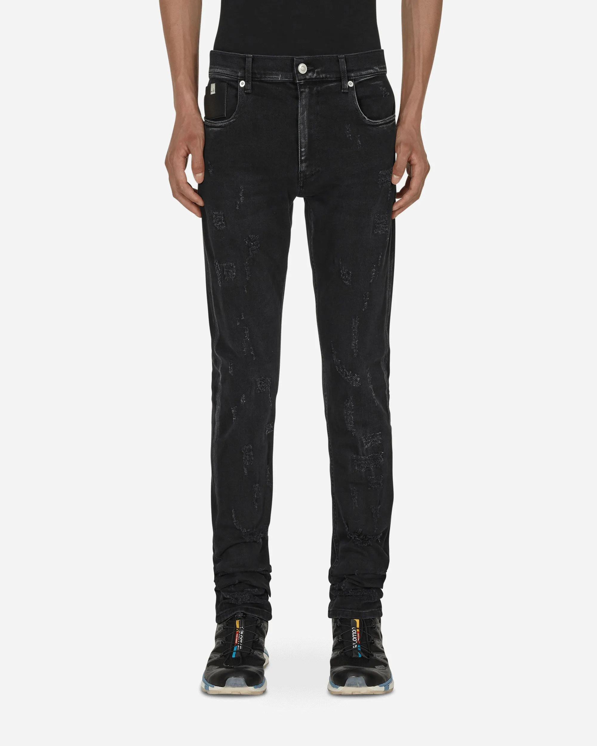 Super Skinny Treated Jeans Black Reinforced Toe Socks