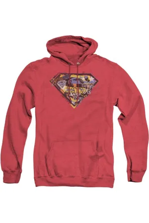 Pull à capuche adulte Superman American Way en Heather