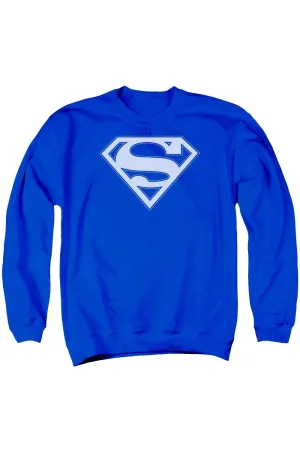 Pull à capuche adulte Superman Bleu avec bouclier blanc