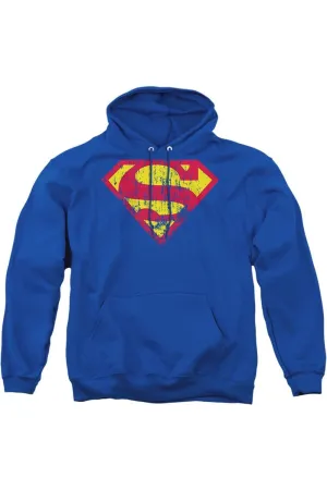 Pull Superman Classique Logo Usé - Sweat à Capuche Adulte