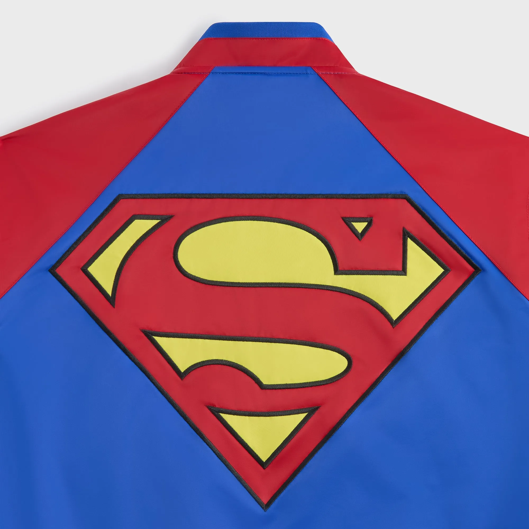 Sleek Curve Flared Style Superman | Kith Satin Bomber Jacket - Cyclone