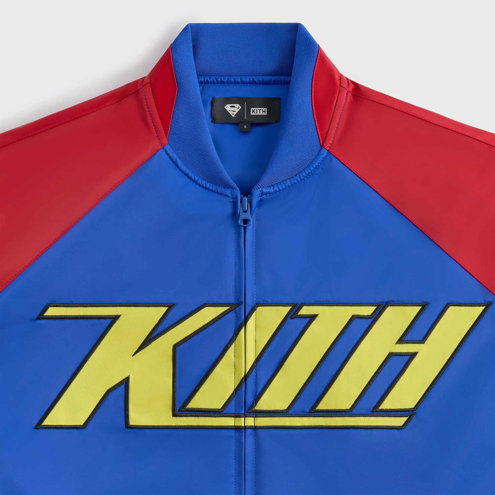 Three - Quarter Sleeves Superman | Kith Satin Bomber Jacket - Cyclone