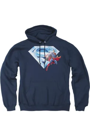 Pull Superman Superman & Crystal Logo Adulte à Capuche / Sweat à Capuche