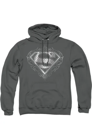 Pull Superman Tribal Steel Logo Adulte à Capuche / Sweat à Capuche