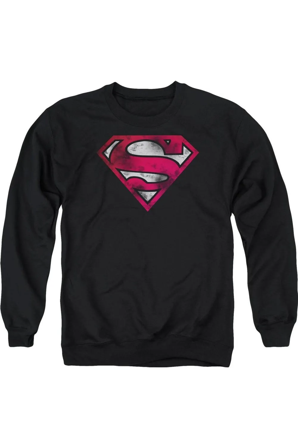 Pull à capuche adulte Superman avec motif bouclier déchiré par la guerre