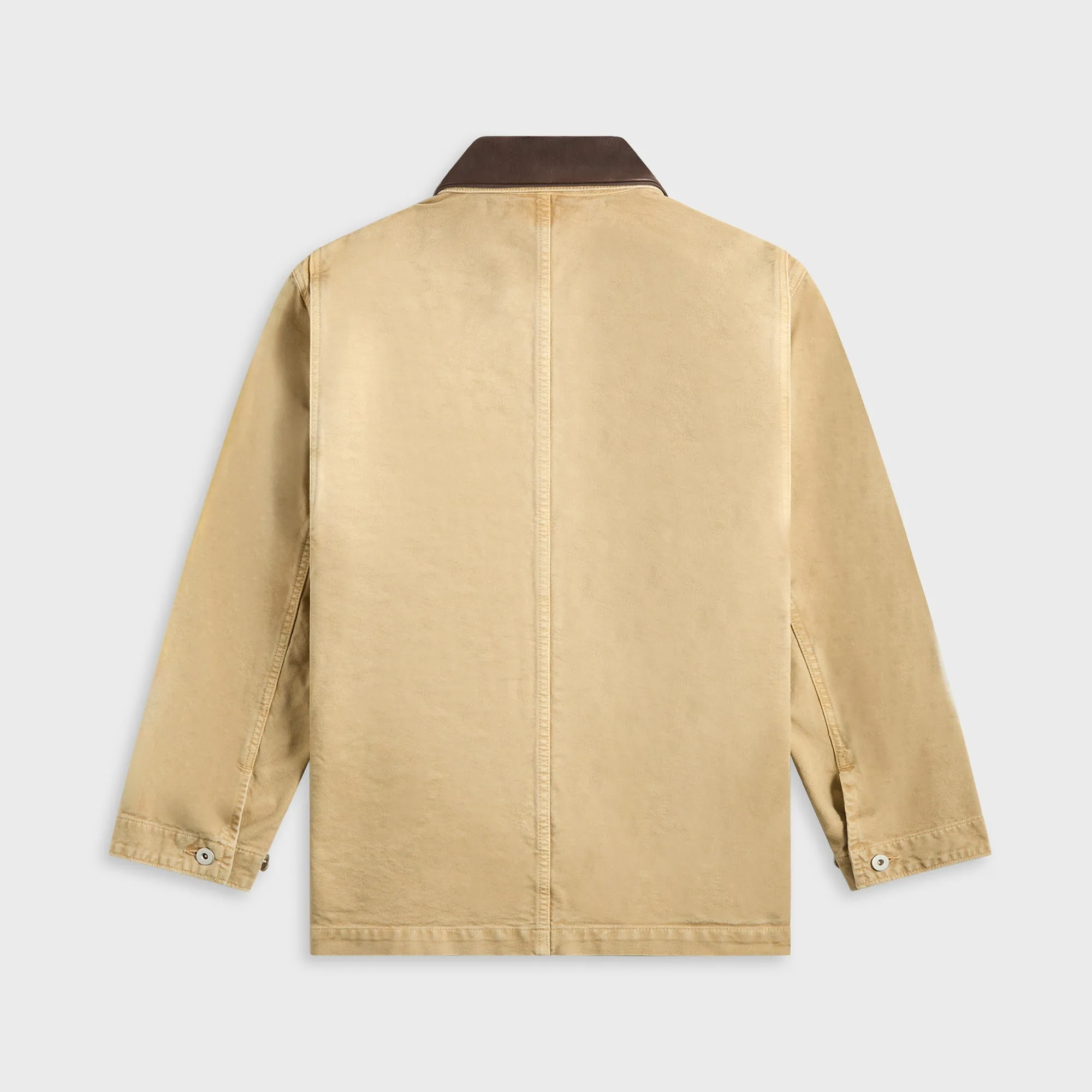 Comfortable Arm Width Auralee Organic Cotton Duck Blouson - Light Beige