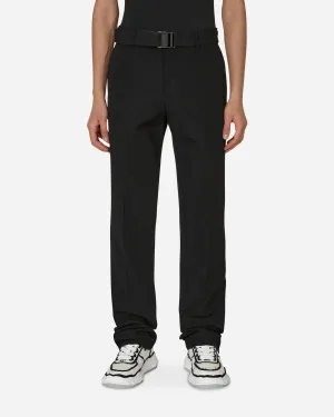 Buckle Dry Wool Slim Pants Black Formal-Fit-Fit Comfortable Fabrication