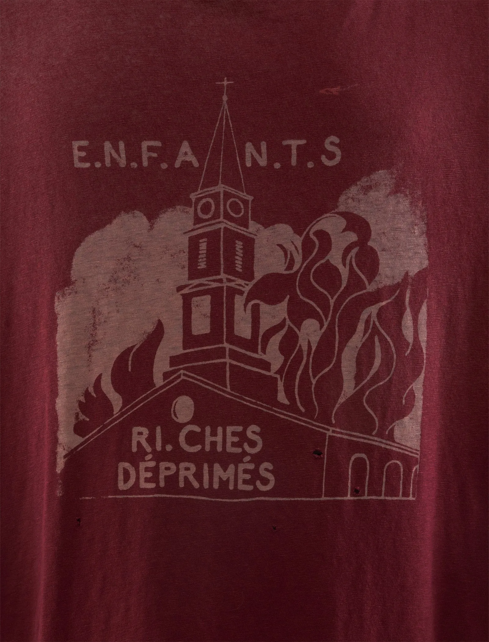 Burning Church Tee Anti-Fake Music Reusable Design
