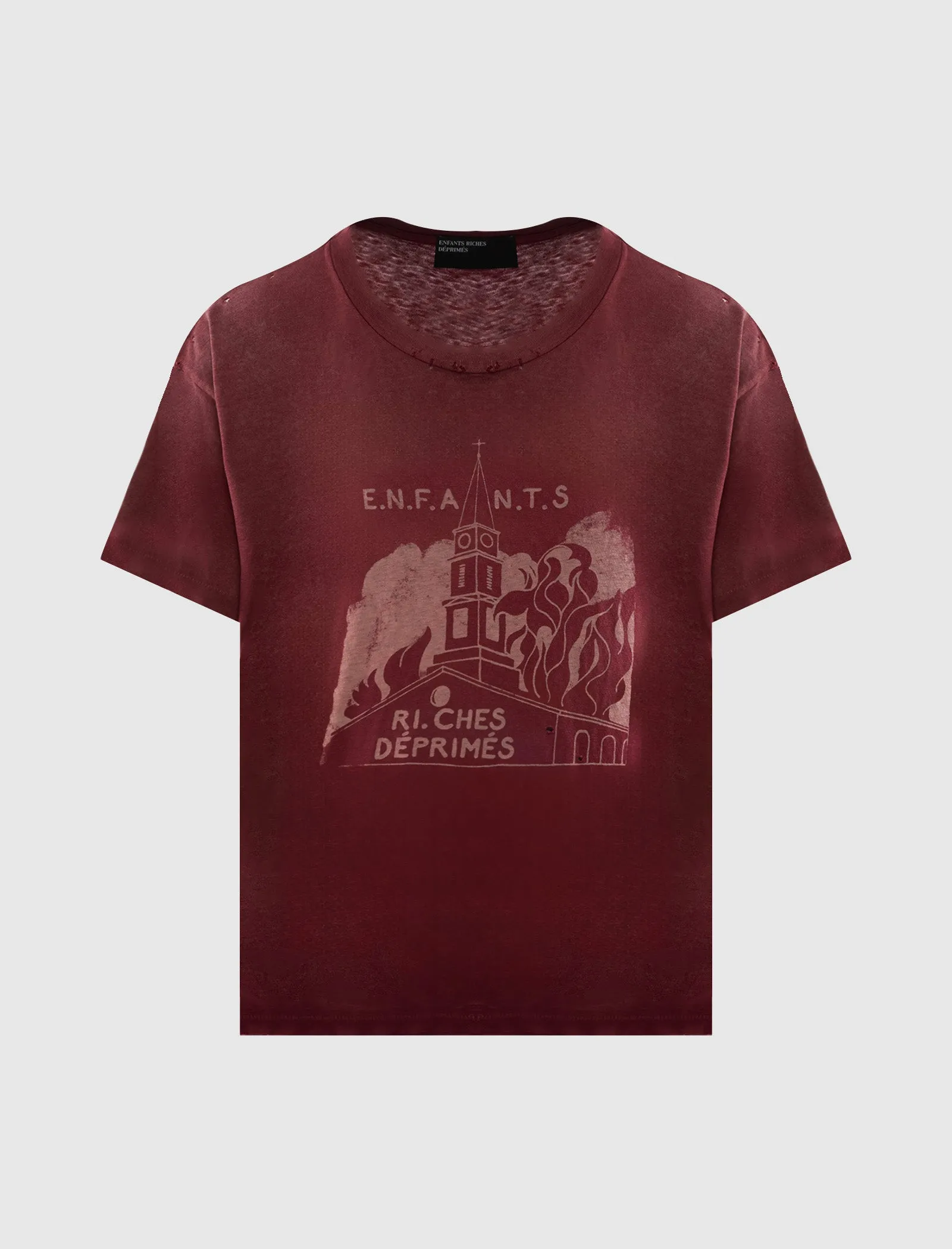 Comfortable Skateboard Burning Church Tee