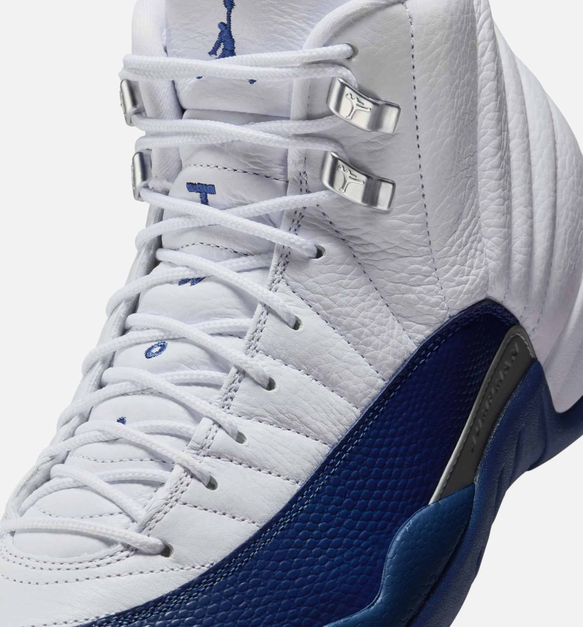 Air Jordan 12 Retro French Blue Mens Lifestyle Shoe - White/French Blue/Metallic Silver/Varsity Red Comfortable Knee
