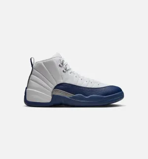 Comfort Discover Options Air Jordan 12 Retro French Blue Mens Lifestyle Shoe - White/French Blue/Metallic Silver/Varsity Red