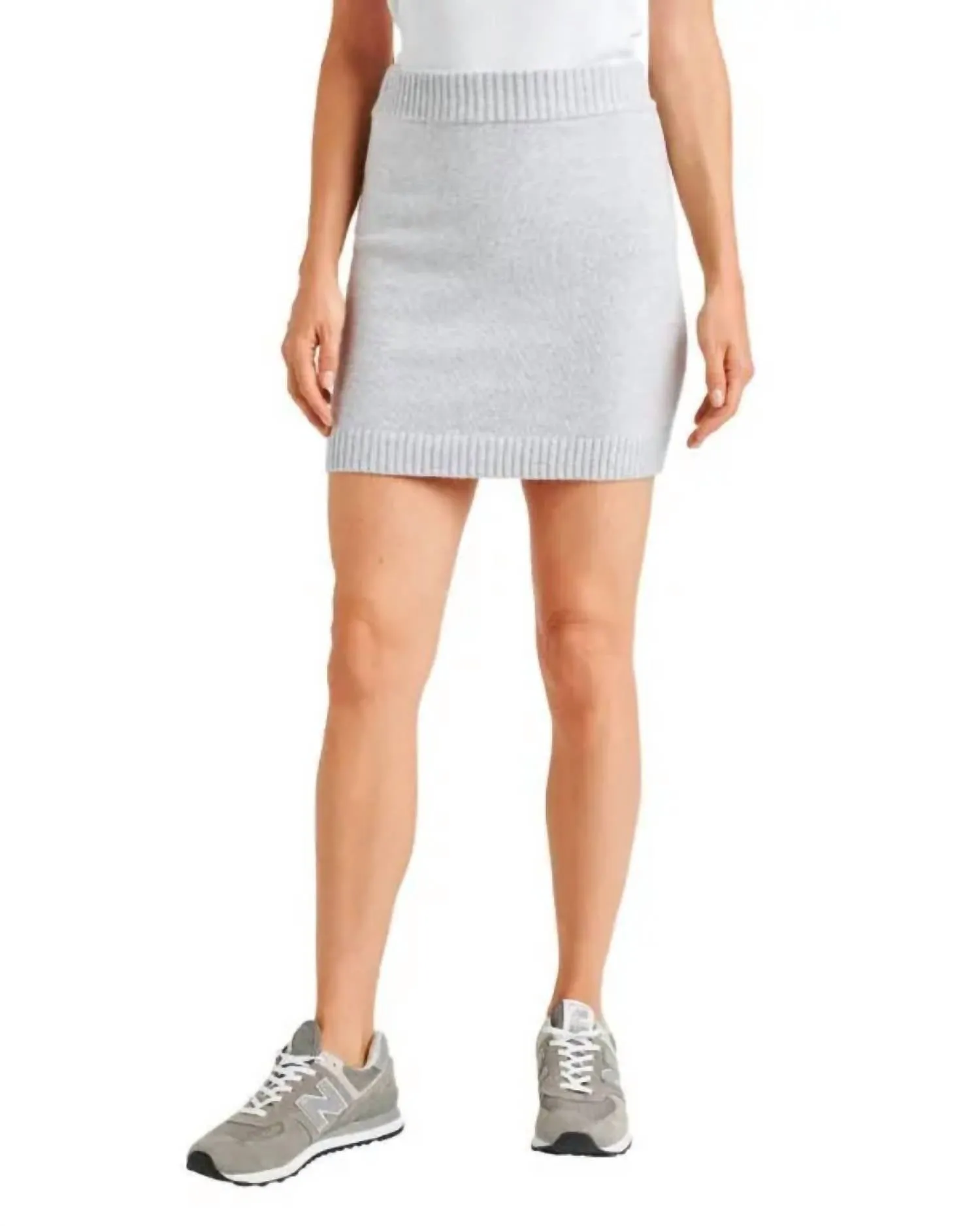 Jupe en pull gris heather glacé