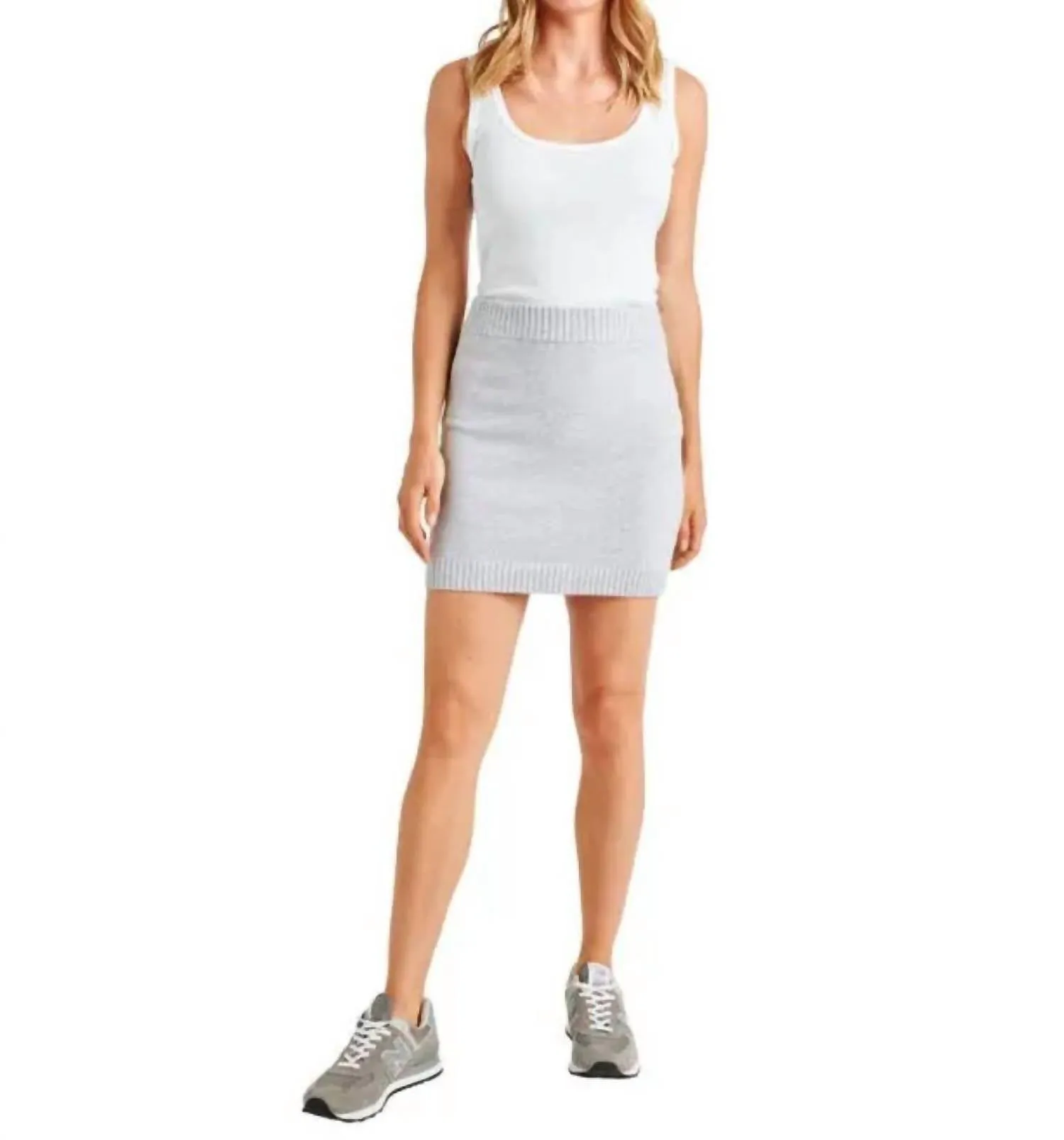 Jupe en pull gris heather glacé