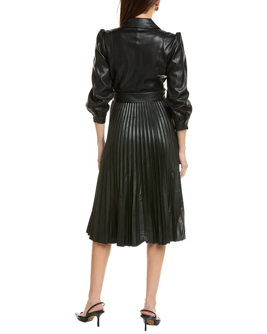Robe chemisier plissée T Tahari