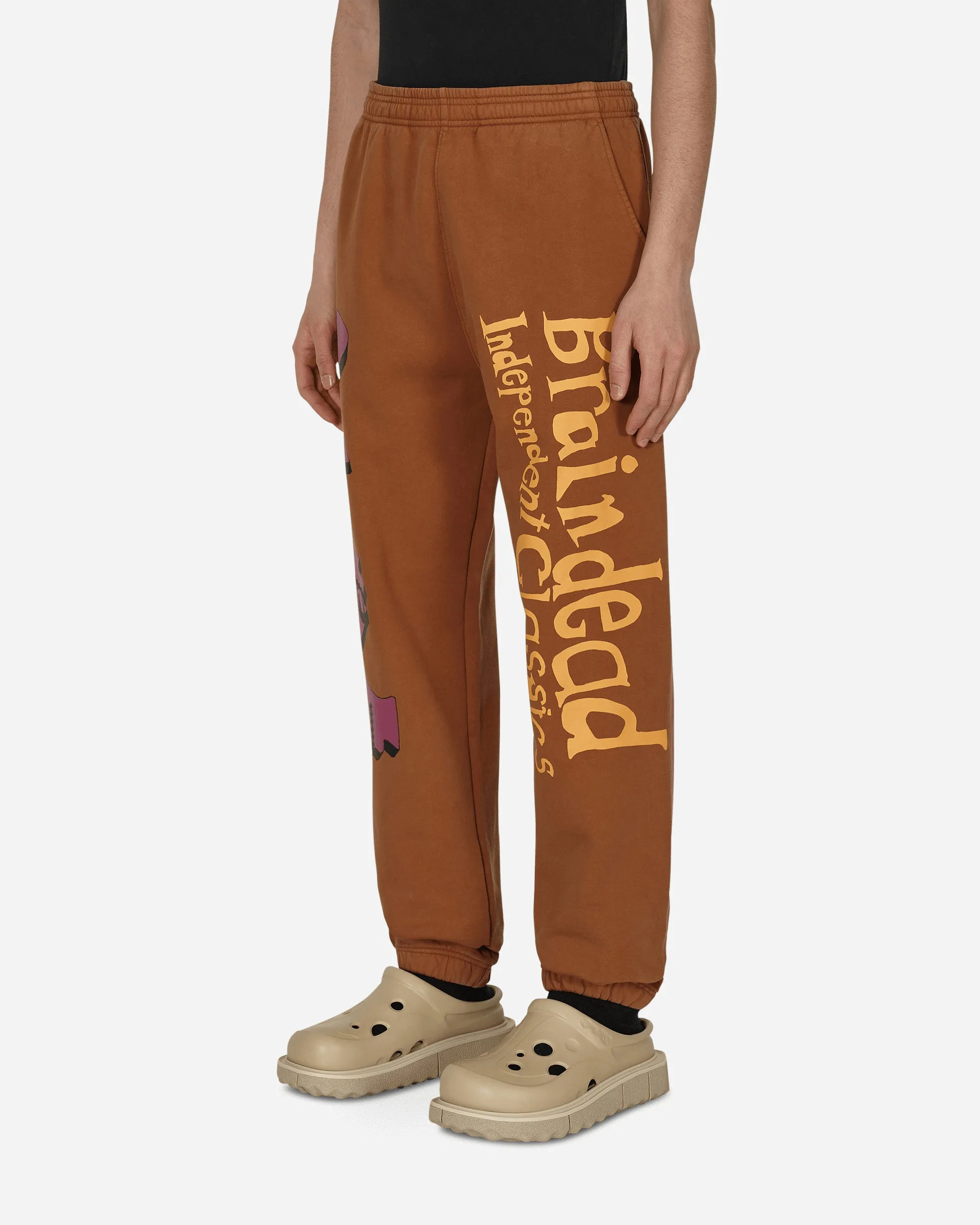 Comfortable Mohair Worn Socks Independent Classics Sweatpants Brown