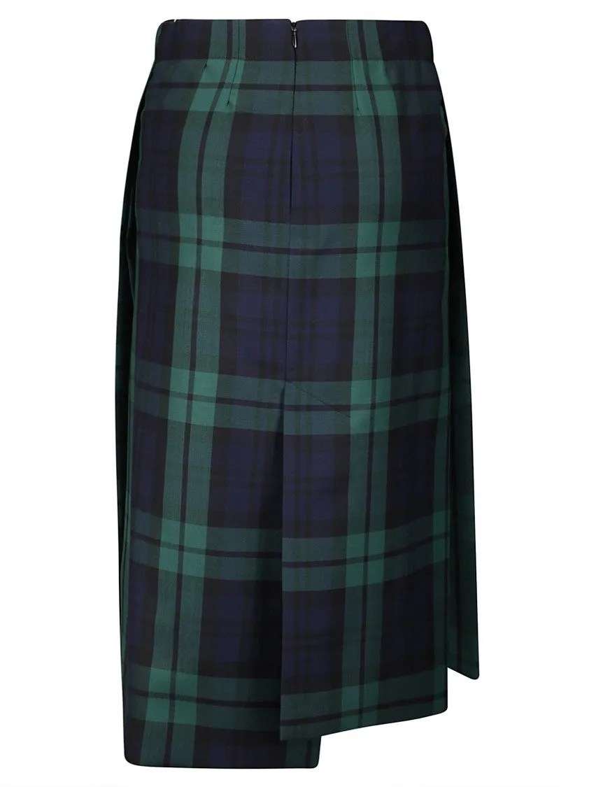 Jupe en tartan avec fentes