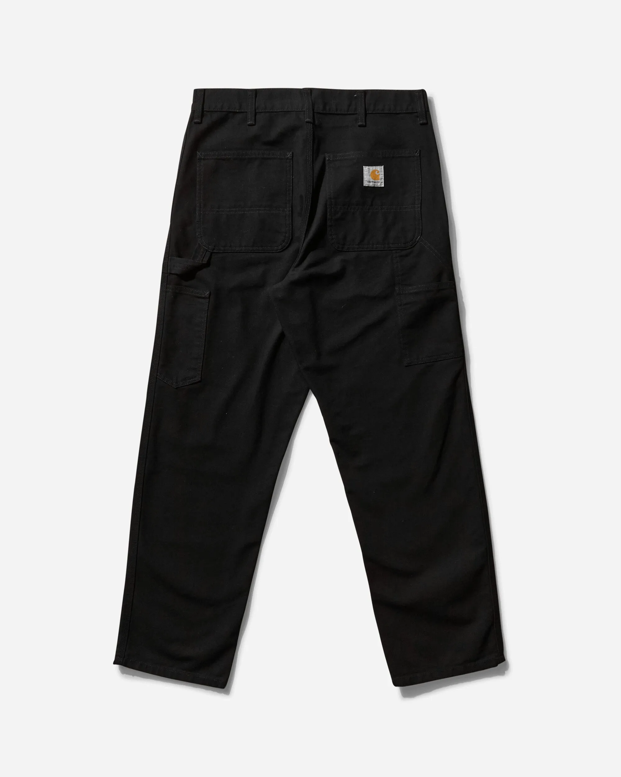 Men'S Single Knee Pants Black (Rinsed) Washable Interior