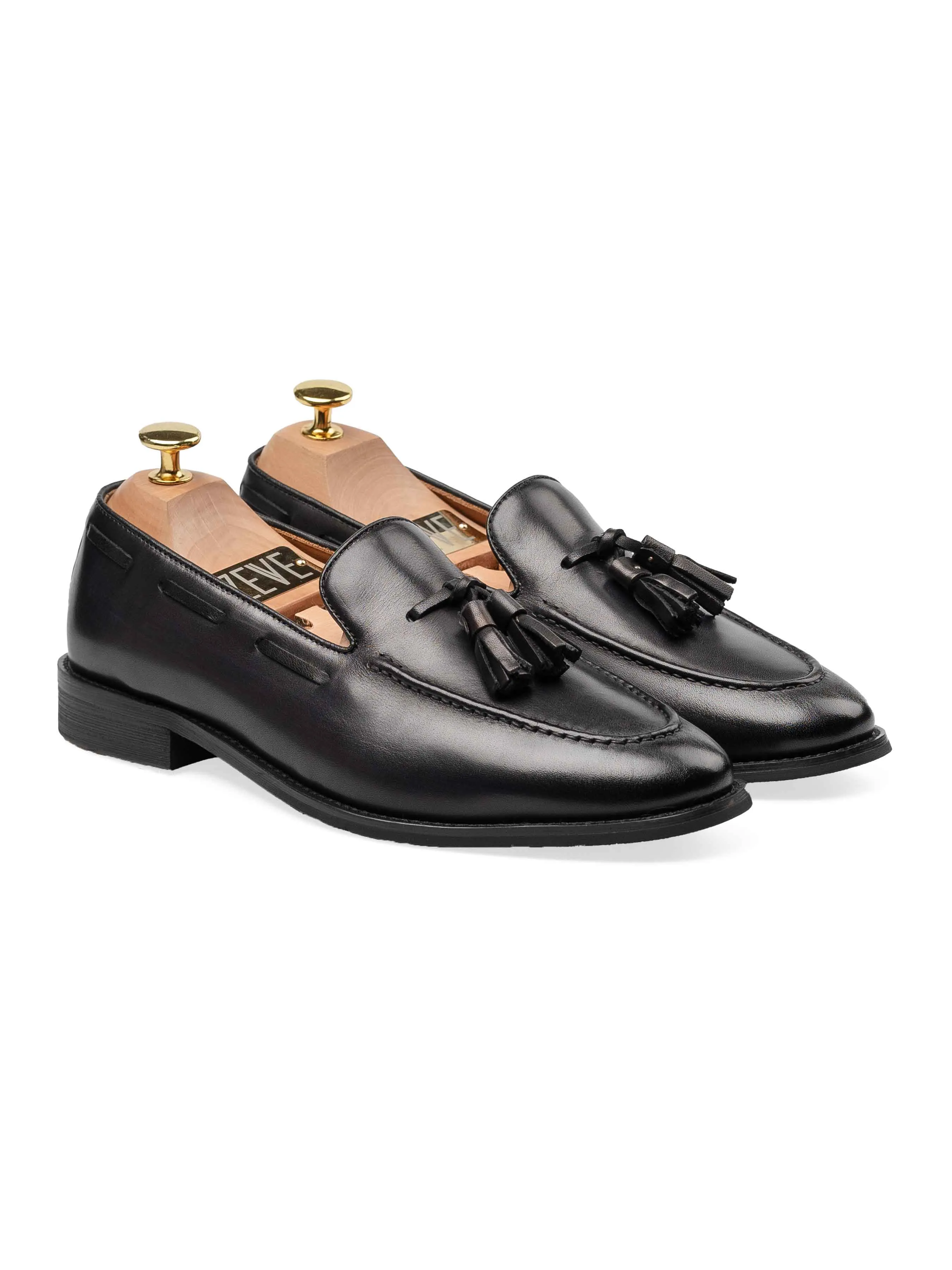 Tassel Loafer - Black Grey (Hand Painted Patina) Redefine Classic