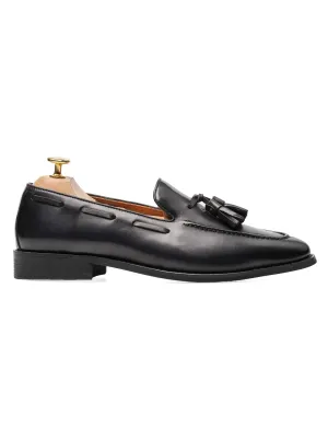 Tassel Loafer - Black Grey (Hand Painted Patina) Holiday Sale