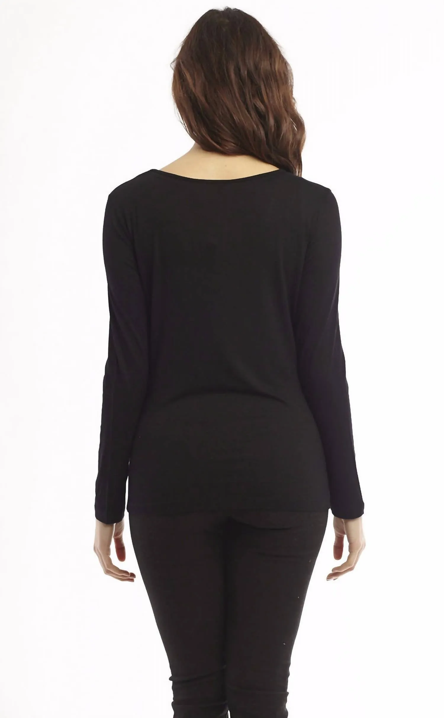 Haut à manches longues Taylor en noir et or (Taille unique)