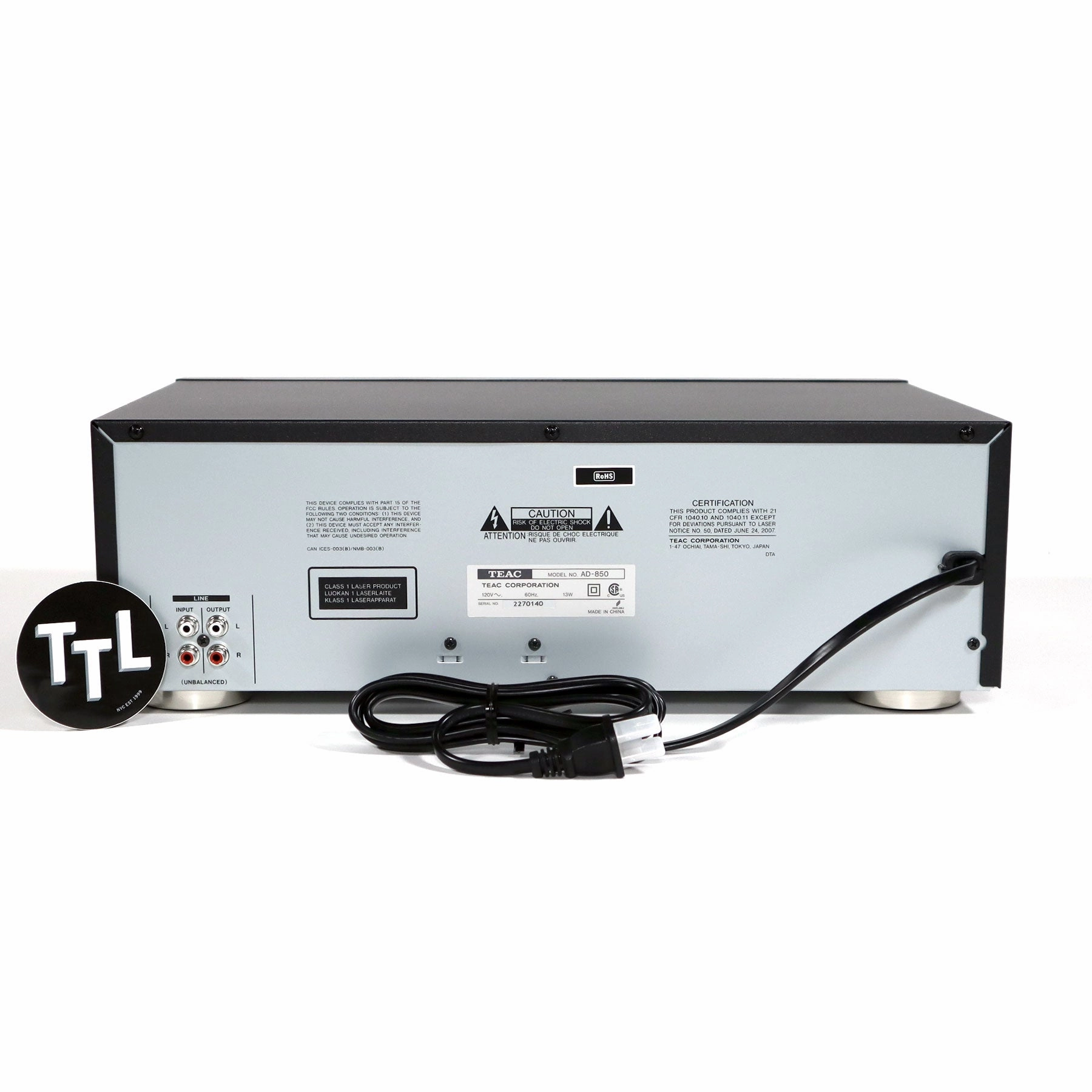 Teac: AD-850 Cassette Player / CD Player / USB Recorder (AD850SEB) - Black