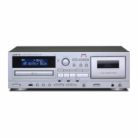 Teac: AD-850 Cassette Player / CD Player / USB Recorder (AD850SES) - Silver hi-fi DAC amp combo,hi-fi speaker impedance matcher,hi-fi RCA switch