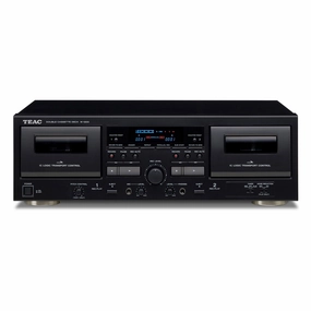 Teac: W-1200 Double Cassette Deck Player (W1200B) - Black hi-fi DAC amp combo,hi-fi speaker impedance matcher,hi-fi RCA switch