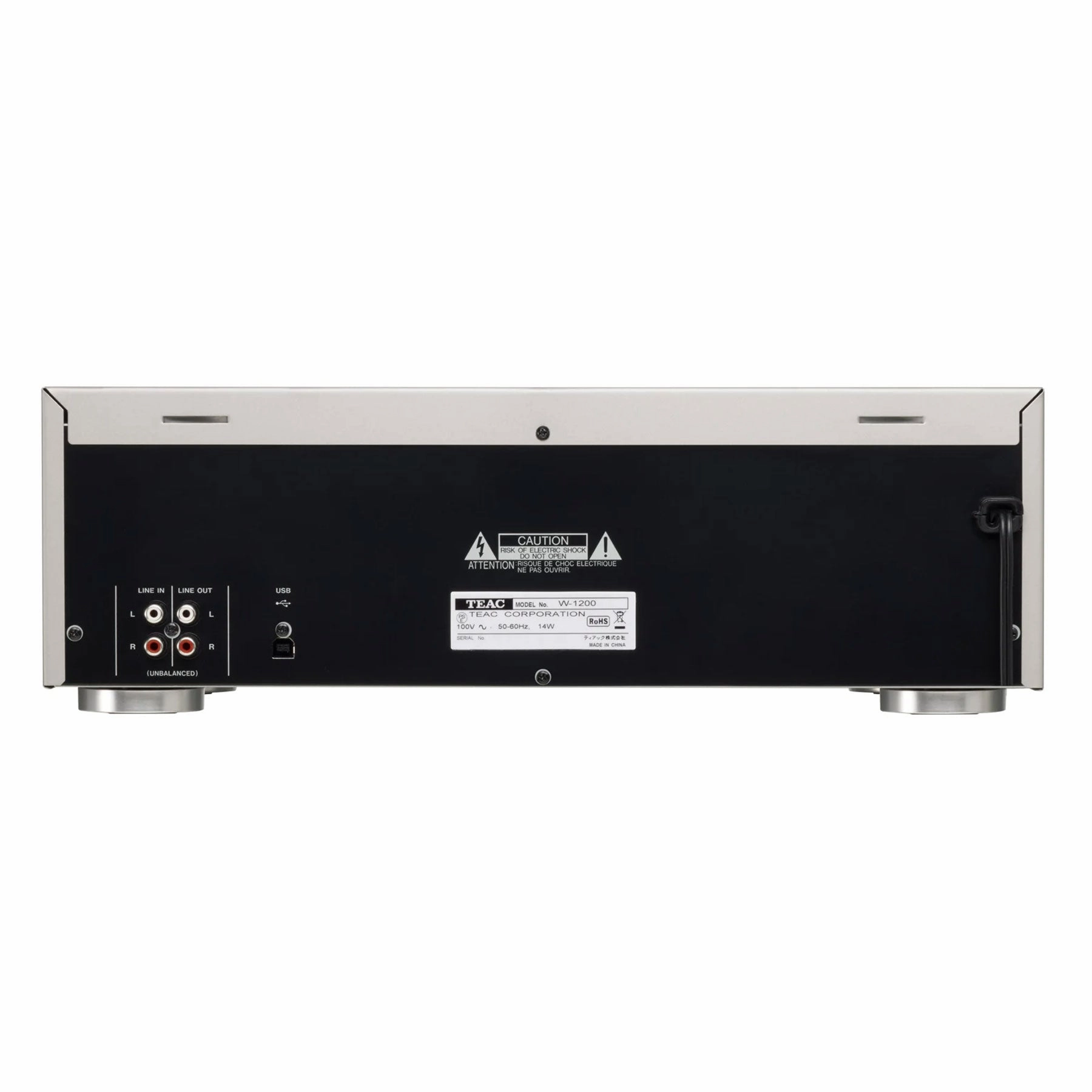 Teac: W-1200 Double Cassette Deck Player (W1200S) - Silver