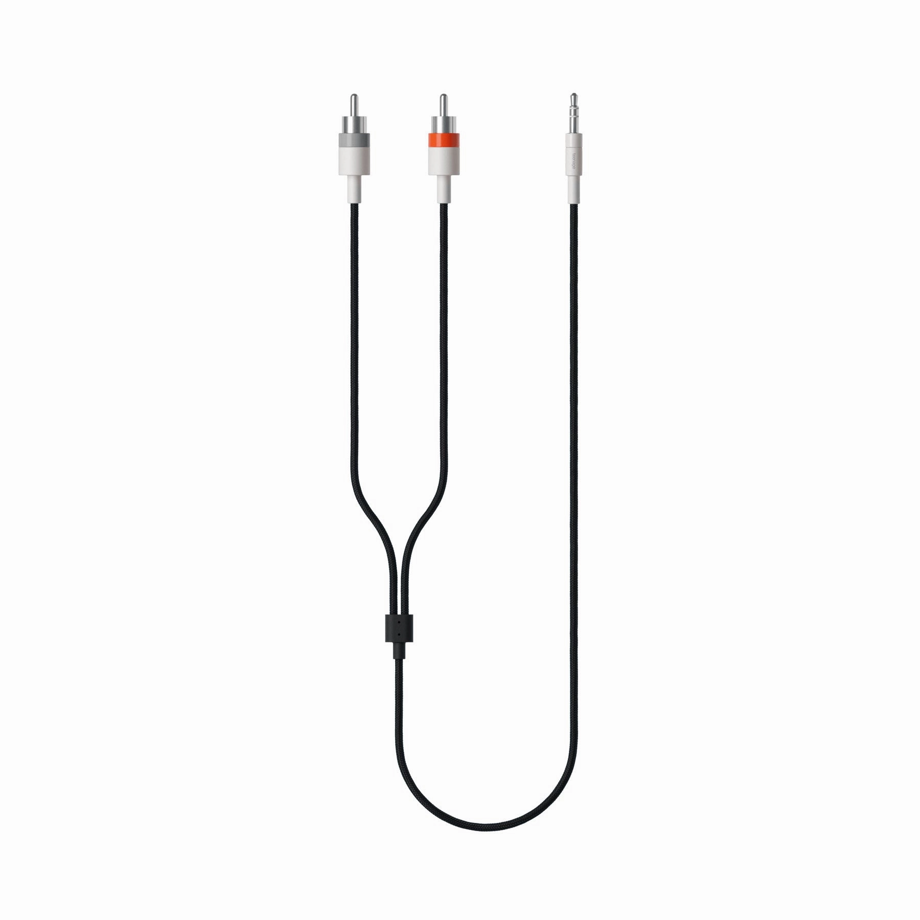 Teenage Engineering: Textile Audio Cable - 3.5mm to RCA (4 ft / 1200mm) hi-fi DAC amp combo,hi-fi speaker impedance matcher,hi-fi RCA switch