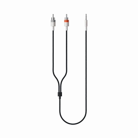 Teenage Engineering: Textile Audio Cable - 3.5mm to RCA (4 ft / 1200mm) hi-fi DAC amp combo,hi-fi speaker impedance matcher,hi-fi RCA switch