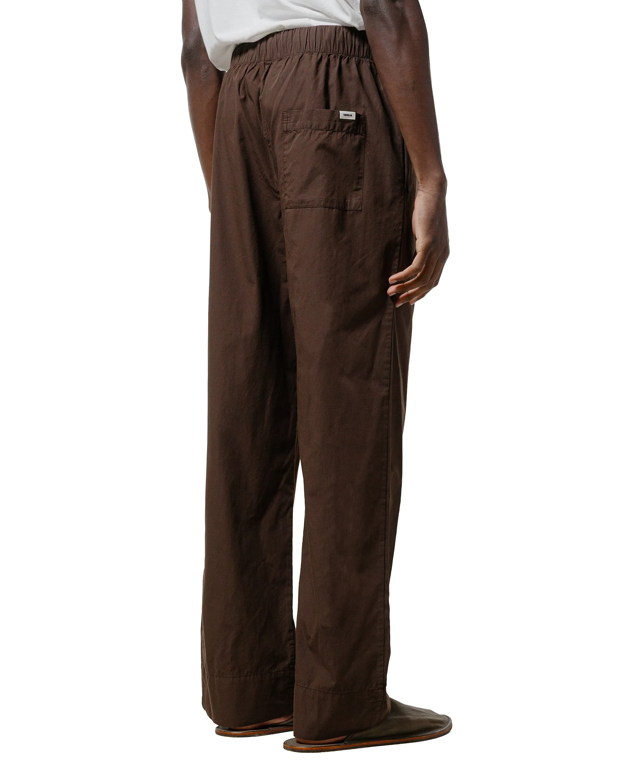 Soft Elastic Tekla Poplin Pyjama Pants Coffee