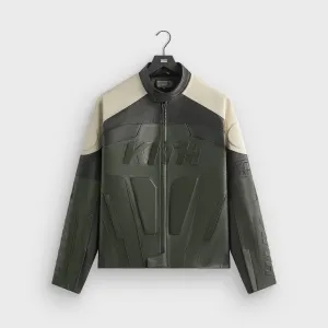 Mid-Range Waist Comfortable Fold Kith Leather Wayne Moto Jacket - Stadium