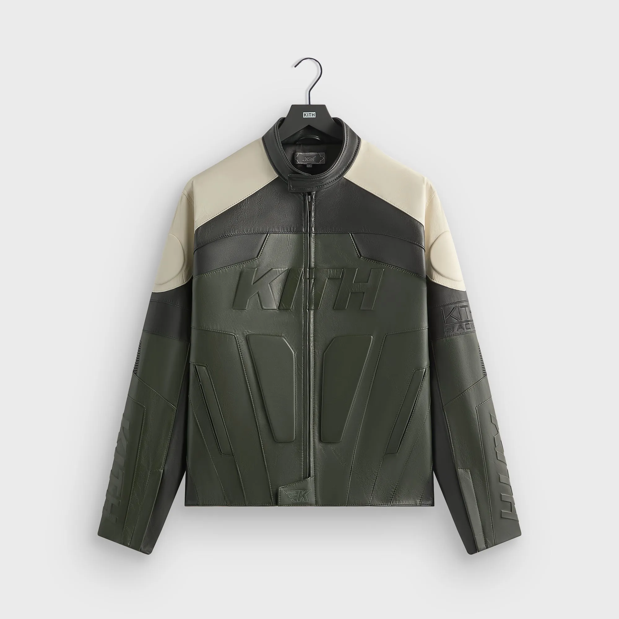 Mid-Range Waist Comfortable Fold Kith Leather Wayne Moto Jacket - Stadium