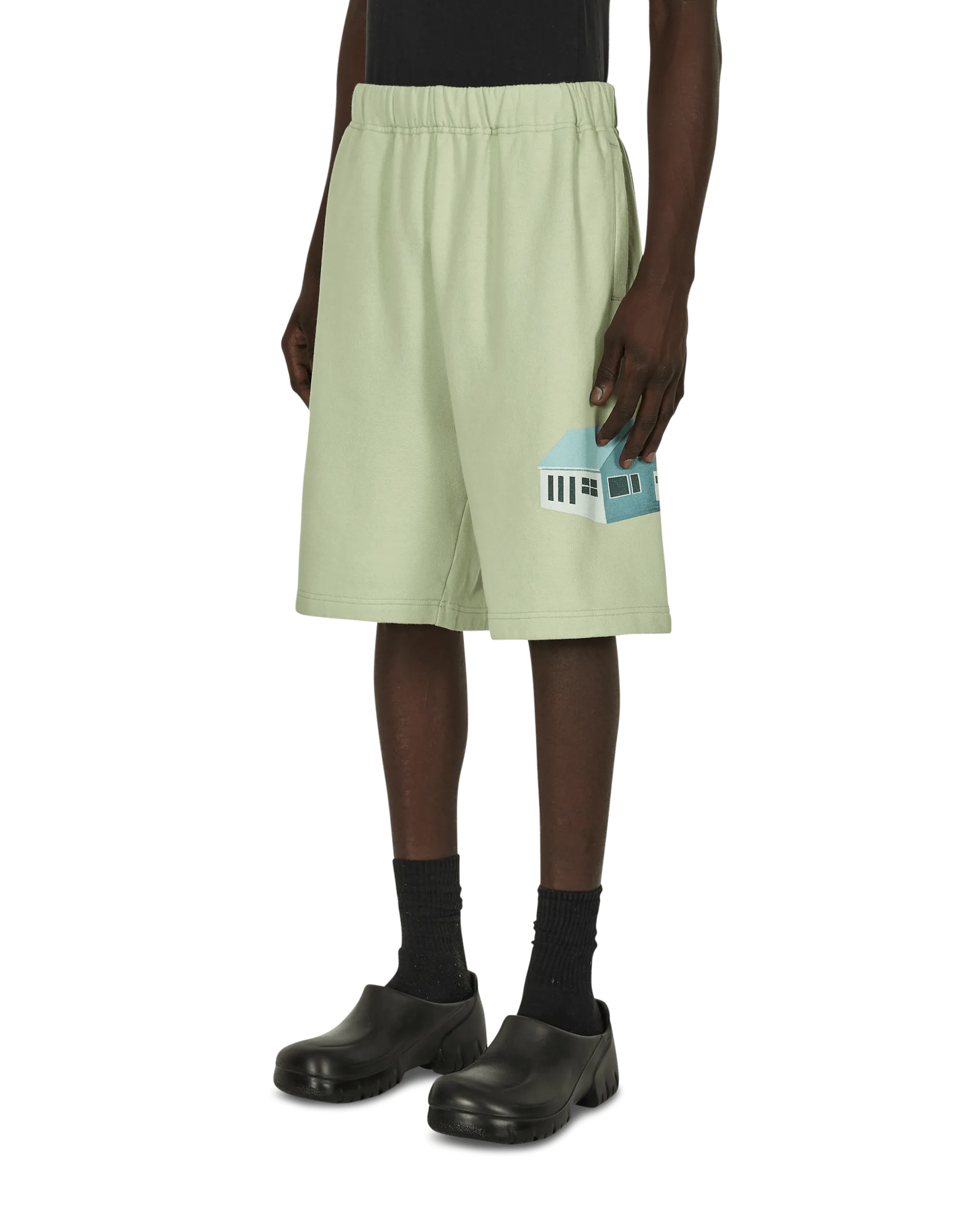 Aid Comfortable Hardy Cotton Sweatshorts Green
