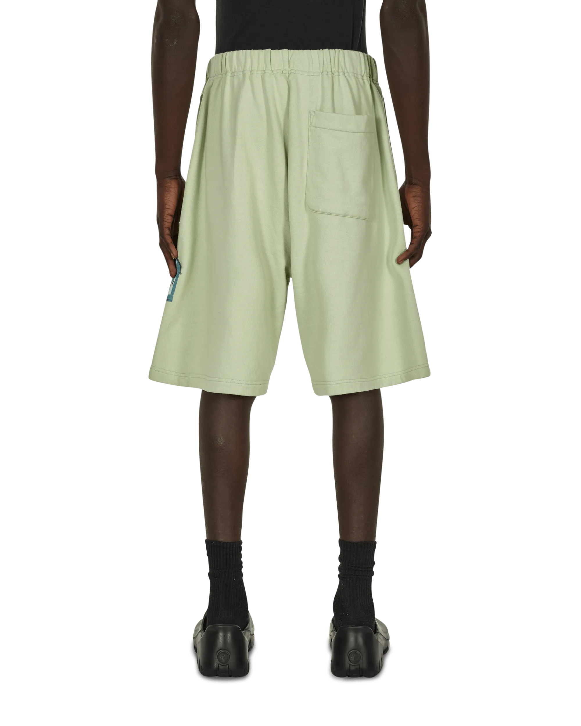 Cotton Sweatshorts Green Precision Made Stitching Trim