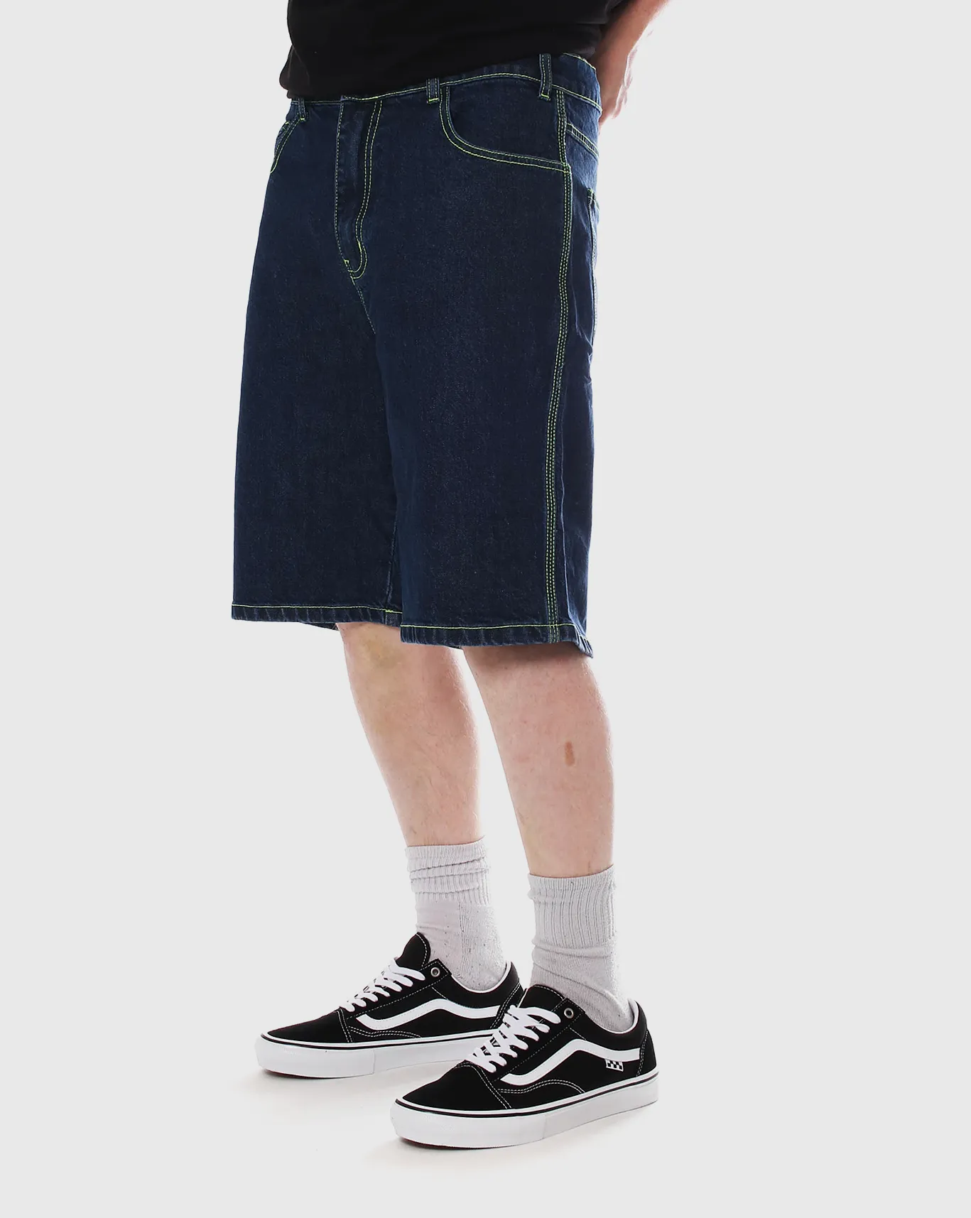 Trainers Baggy Denim Short - Indigo Comfortable Elastic System Smooth and Soft