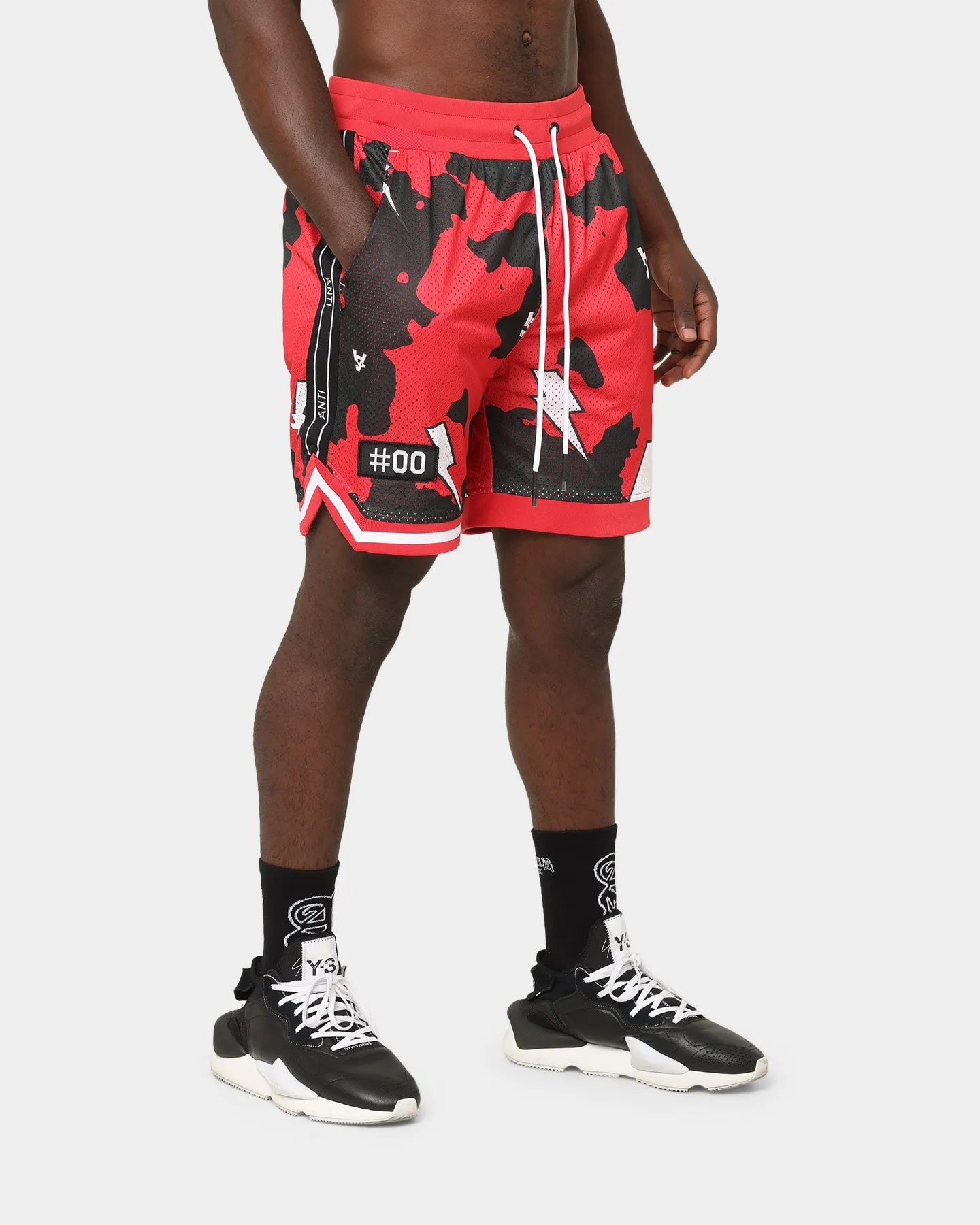 Le Short de Basketball Anti Order Storm Camo Noir/Rouge/Blanc